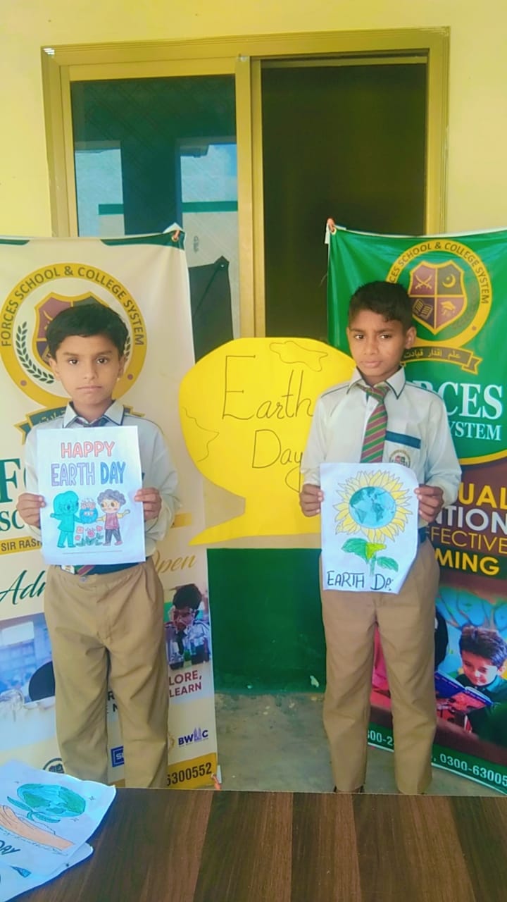 Earth Day activity at Forces School System Sir Rasheed Campus, Mandi Madrassa